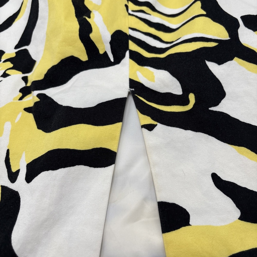 Express Design Studio Skirt Women's Size 12 Floral Design Yellow White Black Zip - Picture 13 of 16